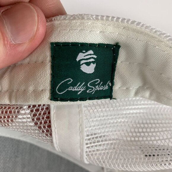Caddy Splash Mens Green White Snapback Trucker Hat - Picture 5 of 5